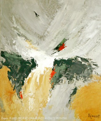 Abstraction (Art)- Tableau abstrait (Enduit de Chaux/ bois)