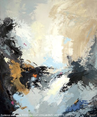 Abstraction/ Art abstrait- Original Art Peinture- Tableau abstrait "Évidence et Dualité" ©2011 Crozat Coulmont Artiste peintre- Peintre français- Peinture abstraite
