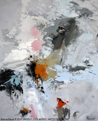 Abstrait Contemporain- Matière Picturale (Enduit de Chaux/ bois)