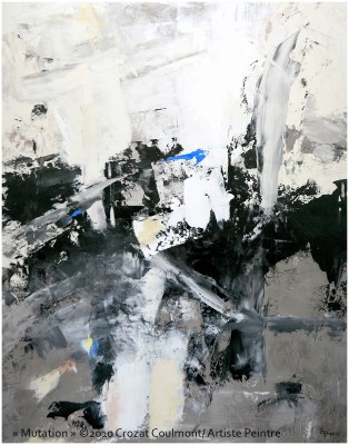 Crozat Coulmont Art Peinture Artistes Français- Abstrait Contemporain (Enduit de chaux/ bois)