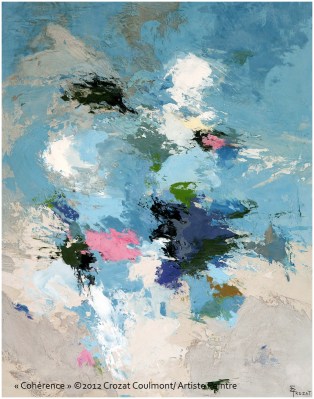 Abstrait Contemporain- Oeuvre unique (Enduit de chaux/ bois)