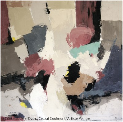 Abstraction- Original Art Peinture (Enduit de chaux/ bois)