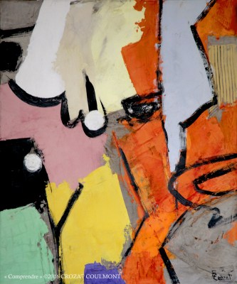 Art Contemporain- Oeuvre Unique (Enduit de chaux/ bois)